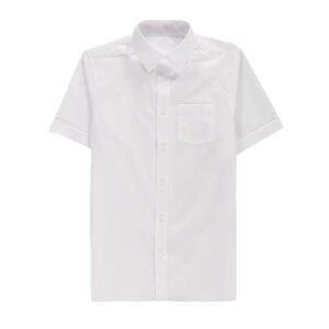 Monitor School Shirts Short Sleeves-White (Sizes : 6-14)