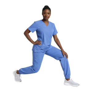 Bobsons Woven Stretch Ladies Scrubs - Sky